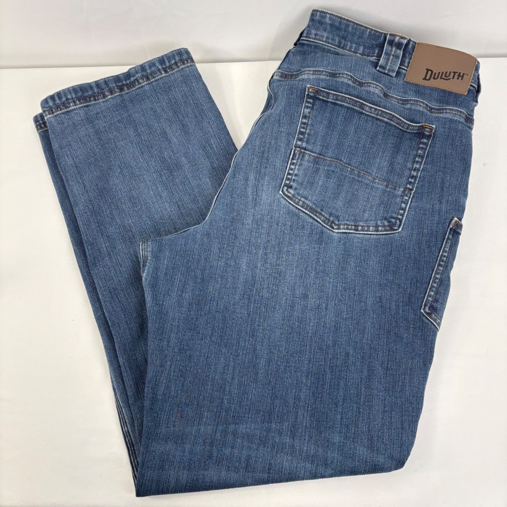 Duluth Trading Co Men's Ballroom Double Flex Relaxed‎ Fit Jeans 42x34 (43x33.5)